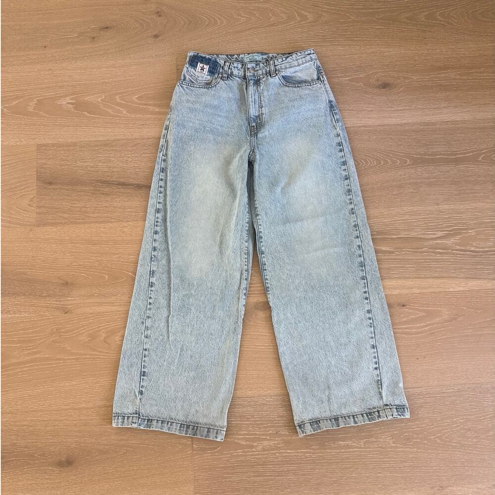 Revice Jeans Wide Leg Oversized Empire Size 24 Light Blue